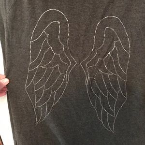 Victoria's Secret angel rhinestone gray hoodie